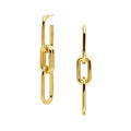 IVIAPRO Fashion 18K Gold Plated Stainless Steel Link Chain Drop Earrings Women