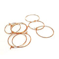 Size 15mm 20mm 25mm 30mm 35mm 40mm 45mm 50mm Stainless Steel Round Ear Wires Connector DIY Jewelry Making Earring Findings