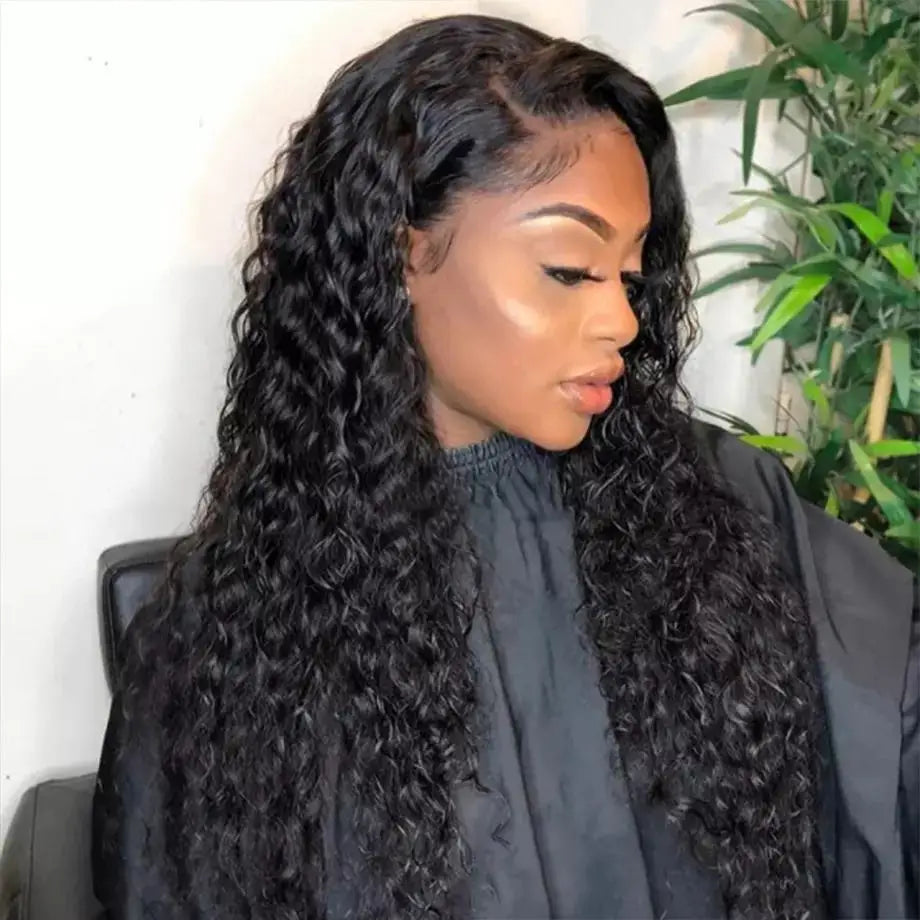 Wholesale 30 32 Inch Water Wave Lace Front Wig Brazilian Lace Front Human Hair Wigs for Black Women 4x4 Frontal Closure Wig