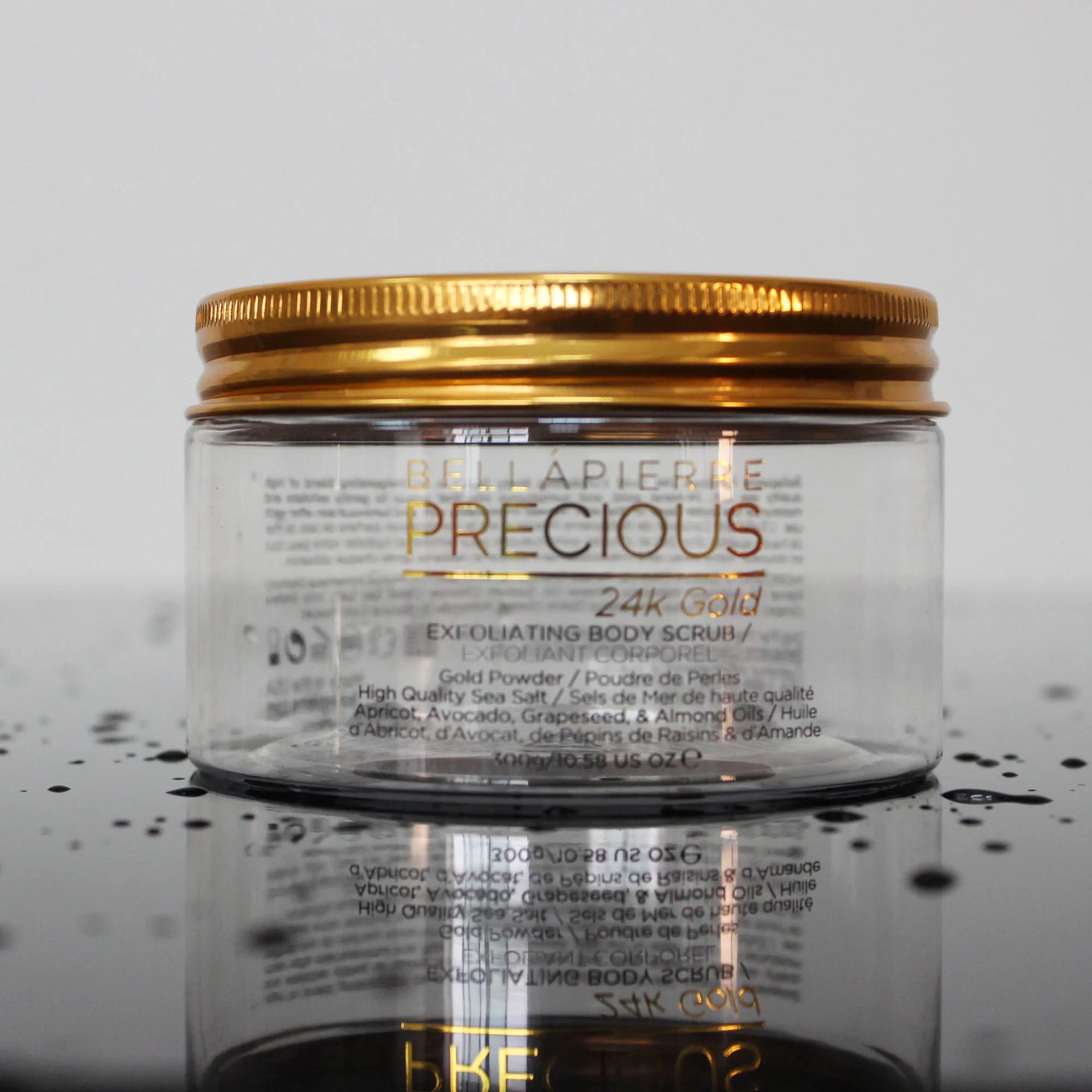 250g/6oz Plastic Round Cosmetic Jars with Gold Metal Lids 500ml 180ml Capacity Packaging for Skin Care Eye Cream Scrub