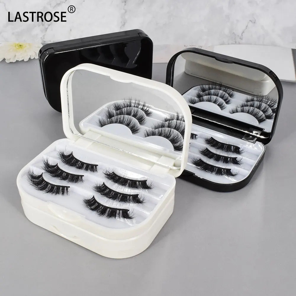Make Your Own logo Led Eyelash Packaging Box Caseswholesale Private Label  Led Light Mirror Lashbox for Mink Strip Lash
