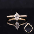 Starsgem Customized 10k 14k 18k White/yellow/rose Gold Marquise Cut Moissanite Wedding Ring