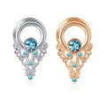 Unique Stainless Steel Woman Drop Head Ear Piercing Plugs Stretchers Body Jewelry Earring Gauges Tunnels Expanders Drop Ship