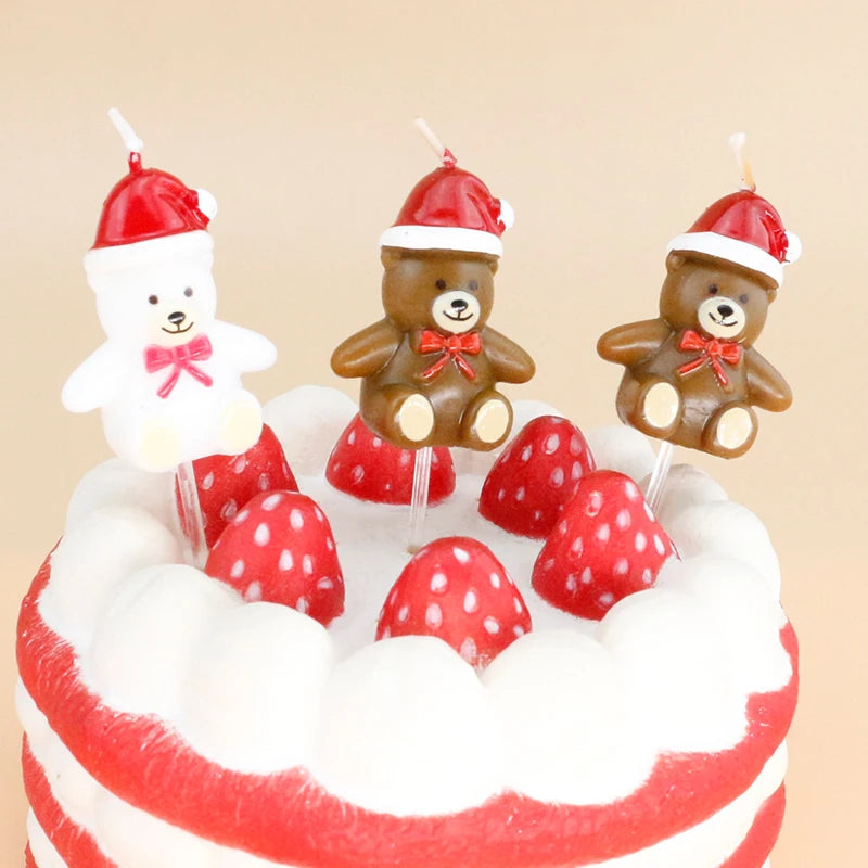 Hot Selling Cute  Bear Shaped Birthday Candles for  Party Decoration