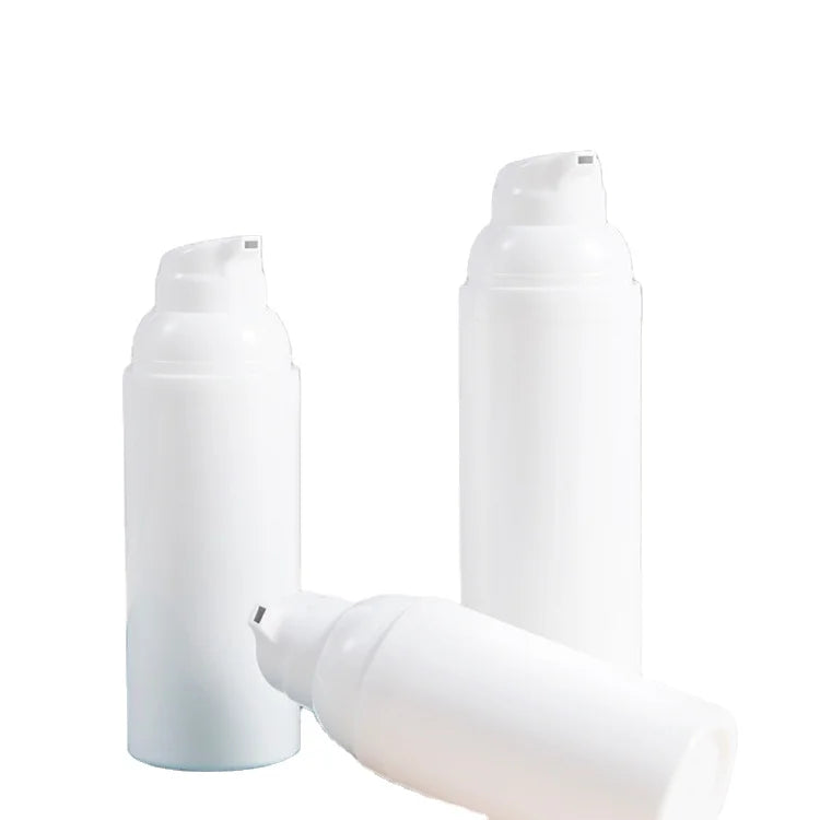 15ml 30ml 50ml Luxury White Plastic Custom Cosmetic Skincare Empty Bottle Set Packaging PP Skincare Airless Lotion Pump Bottle