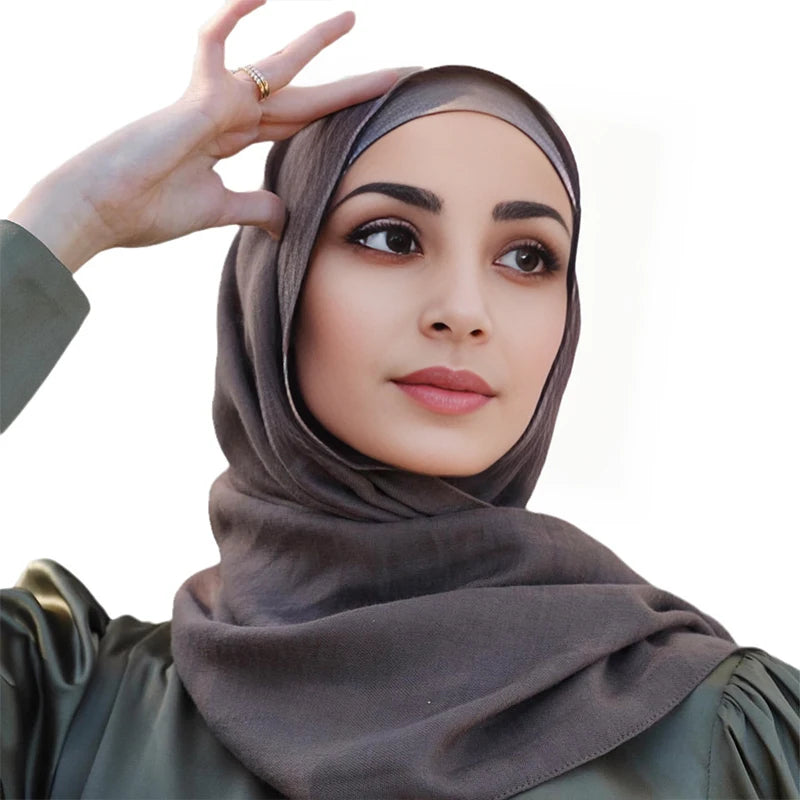 2025 Best Selling Beautiful Color Modal 100% Viscose Hijab Good Fabric Bamboo Woven Modal Shawl Matching With Under Cap