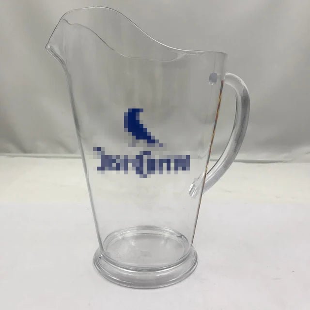 Custom 1.8L 60OZ Clear Transparent Food Grade PS Plastic Beer Jug Beer Pitcher for Bar
