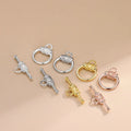Wholesale 925 Sterling Silver Accessory Toggle Clasp Unique Carved Flowers Patterns OT Clasp for Jewelry Chain Making