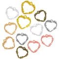 YuenZ Weaving Hollow Hearts Charms Necklace Pendant Bracelet Jewelry Making Handmade Crafts Diy Supplies 24*24mm