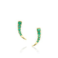 LOZRUNVE 925 Silver Jewelry Gold Plated CZ Geometric Ear Crawler Earring Women