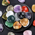 Hot Sales Natural Heart Worrystone Healing Stones Crystal Worry Stone Thumb Flint for Stress Relief Gift