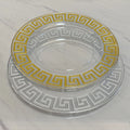 Wholesale Tableware Plastic Red Gold Sliver Dinner Charger Plates Cheap Decorative  for Banquet Wedding