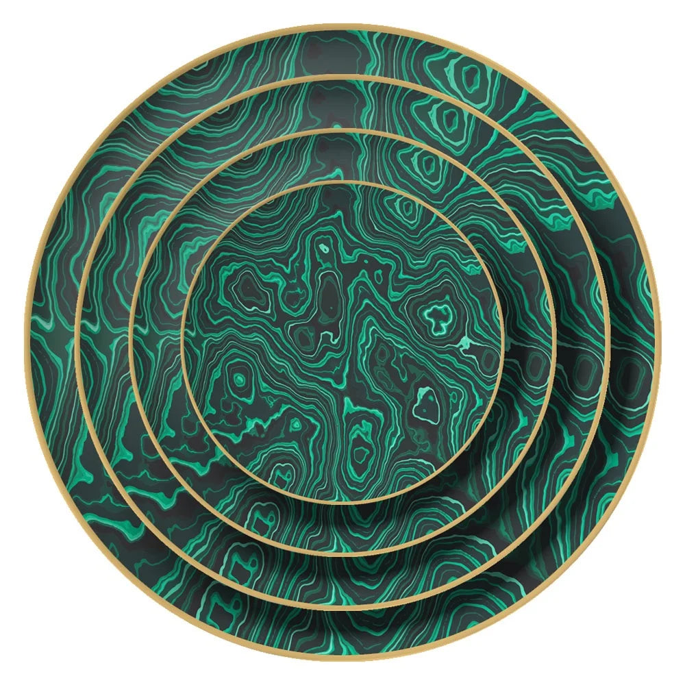 Wholesale Eco-Friendly Round Ceramic Tableware Feature Color Enamel Porcelain Plates and Dishes for Restaurant Catering