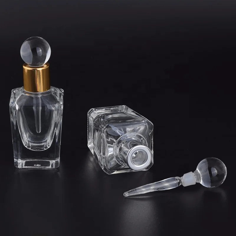 Portable Mini Glass Dropping Bottles  15ml Personality Empty Essential Oils Perfume Bottle
