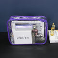 Custom Large Fashionable Portable PVC Zipper Cosmetic Bag Waterproof Clear Make-up Bags Transparent Travel Toiletry Washable Bag