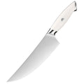 Premium 8 Inch Curved Cimeter Kitchen Knife Premium Butcher Breaking Knife ABS Handle 5CR15 Stainless Steel Blade Carbon Steel