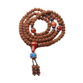 Bulk Handmade Natural Rudraksha Bodhi Seed Bead Mala Prayer 108 Chakra Elastic Meditation Yoga Beads Necklace Bracelet Jewelry