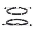 Men's Hematite Beads Bracelet Elastic Minimalist Macrame Fashion Jewelry Business Casual Adjustable Wholesale Trendy Accessories