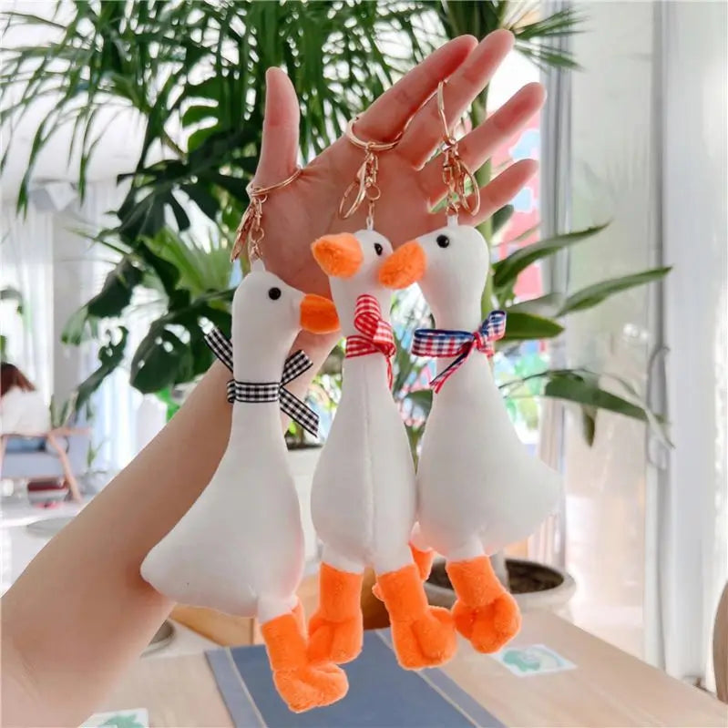 Kawaii Plush Duck Keychain Ducklings Stuffed Animals Toys Wholesale Cute Duck Plush KeyChains Toys Bag Charm Decoration Pendants