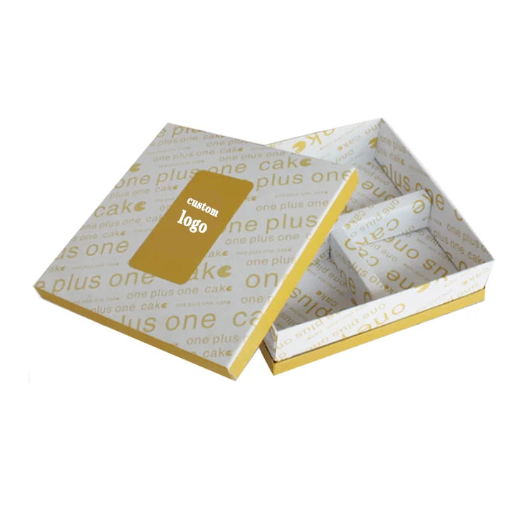 Factory Direct High-end Moon Cake Gift Box Custom logo Four Lattices Pastry Boxes