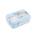 100% Food Grade Stainless Steel Fork and Chopsticks Tableware Microwave Safe Wheat Straw Food Container Cutlery for Lunch Box