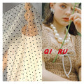 DX161 Flocked Mesh Polka Dot Tulle Lace Net Fabric for Making Wedding Dress