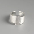 Simple Design S925 Sterling Silver Brushed Wide Open Ring for Women Fine Jewelry TYJ0164