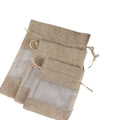 Wholesale Custom Gift Jewelry Packaging Shopping Bundled Linen Storage Gift Drawstring Packaging Bracelet Jewelry Shopping Bag