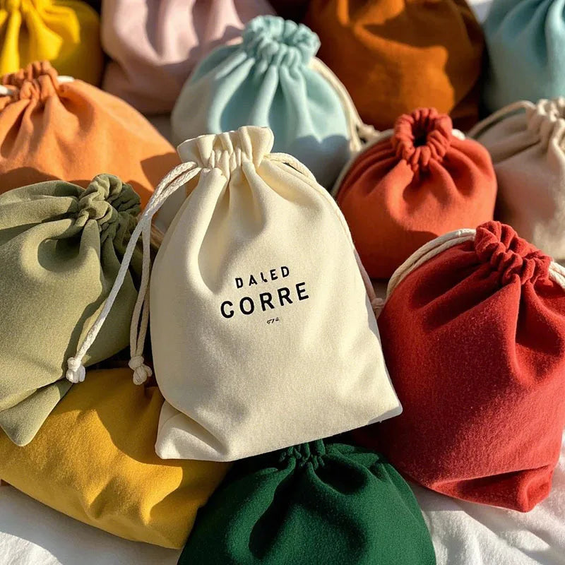 A1 Drawstring Velvet Bags Jewelry Gift Bag Cosmetic Jewelry Packaging Pouches  Envelope Jewelry Bags With Logo Custom