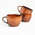 Natural Jujube Wood Eco-Friendly Durable Creative Cup with Handle for Coffee Tea Water Gift Drinkware