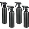 Custom 500ml 17 oz HDPE Matte Black round Plastic Bottle Empty Trigger Spray for Hand Sanitizer Car Cleaning Use Liquid Soap
