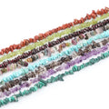 5-8mm Wholesale Crystal Quartz Tumbled Chip Stone Irregular Shaped Drilled Gravel Loose Beads Strand for Jewelry Making 33"