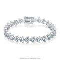 Genuine Infinity Bracelet Silver 925 Triangle Cut 0.5Ct Vvs Moissanite Diamond Lab Grown Moissanite Womens Tennis Bracelet