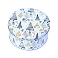 2024 Fashion 5-Piece Round Tinplate Tin Boxes with Window Food Grade Packaging Customized Color & 0.2-0.25mm Thickness