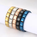 LAMOON Factory Price High Quality Fashion Jewelry Basic Simple Style Stainless Steel Classic Italian Charms Bracelets