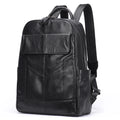 100% Genuine Leather Casual Large Capacity Men Laptop Backpacks Black Leisure Daypack Travel Backpacks Bag for Traveling