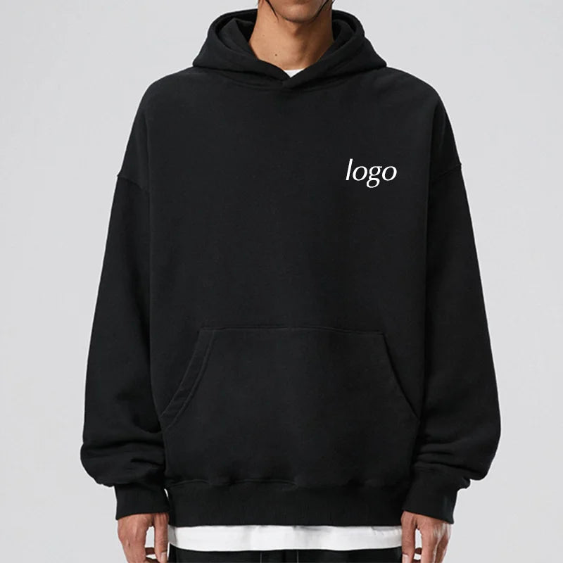 350gsm 450gsm 480gsm 500gsm Hoodie Custom Eco Friendly Recycled Plain Blank French Terry Men 100% Cotton Hoodies No Drawstring