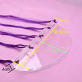 Desktop Clear Acrylic Human Hair Extension Wig Clip Display Stand with 70 Teeth Capacity