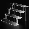 Acrylic 4-Tier Display Racks Clear Perfume Organizer  POPs Shelf Stand Nendoroids Lotion Holder Cupcake Stand Shot Display
