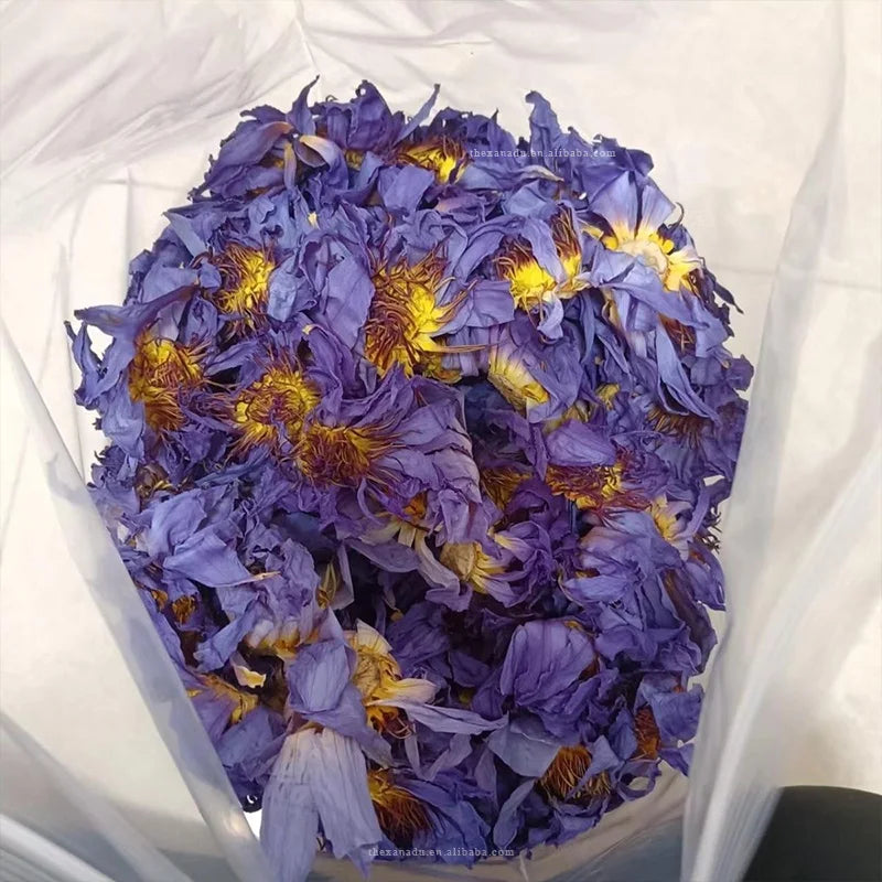 Organic Nymphaea Caerulea EU Food Grade Wholesale Blue Lotus Hand Picked Smoking Relaxing Flower Tea Egyptian Nymphaea Caerulea