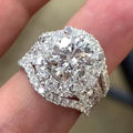 CAOSHI Custom Ring White Cubic Zirconia 925 Silver Plated Luxury High Quality 4 Prong Diamond Womens Wedding Jewelry Ring