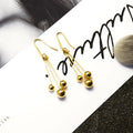 Gold 18k plated stainless steel small steel ball tassels luxury women dangling earring earrings