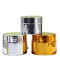 Wholesales Empty Refillable Bottle 5g 10g 15g Glass Electroplate Gold Silver Face Cream Jar 20g 30g 50g Cosmetic Cream Packaging