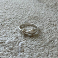 Fashion HK Size Solid Rings Geometric Knot Shape Rings 925 Sterling Silver Fine Jewelry