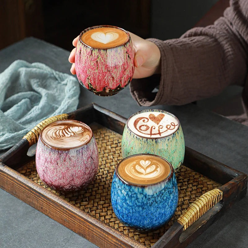 New Arrivals 250ml Custom Logo Porcelain Cups and Mugs Coffee Vintage Drinking Cup Ceramic Mugs Turkish Arabic Coffee Cups