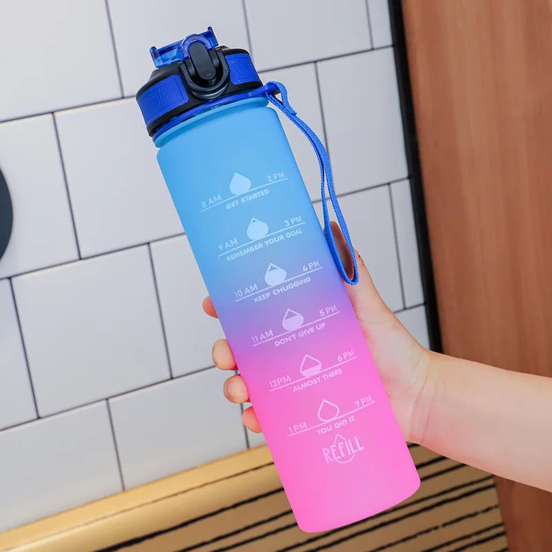 Wholesale Outdoor Sports Large Capacity Plastic Kettle Scale Space Cup Water Bottles With Straw