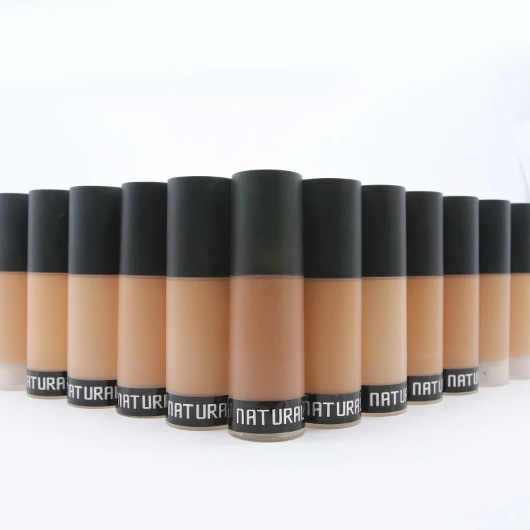 Customized 69 Color Full Coverage Matte Waterproof Vegan Foundation Wholesale Makeup Concealer Private Label Liquid Foundation