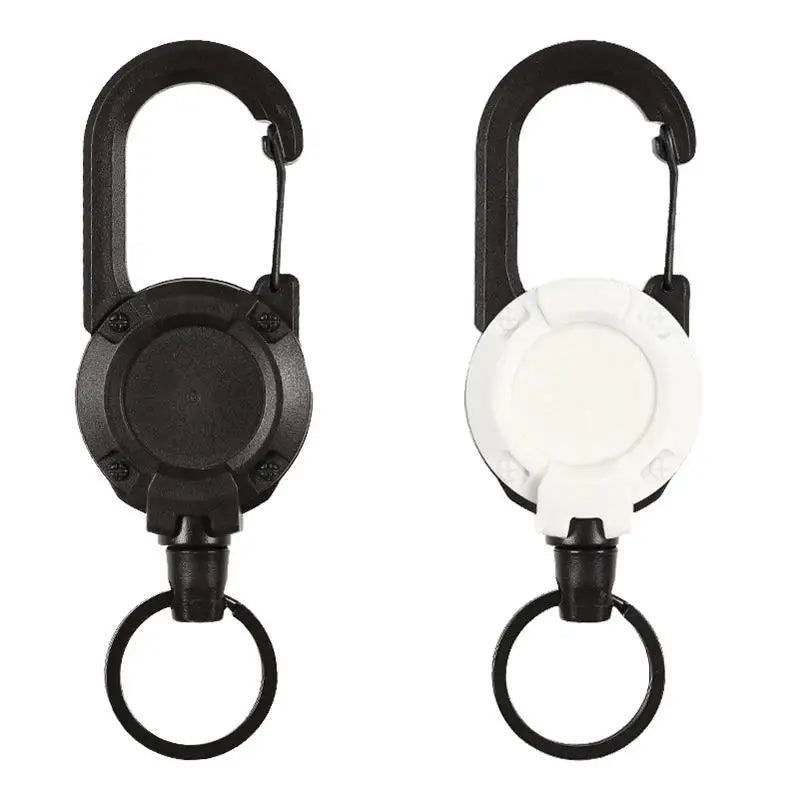 Black Outdoor Buckle Automatic Retractable Buckle Badge Holder Backpack Key Chain Belt Back Clip Badge Reel Convenient Buckle
