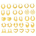 Customize Trendy Gold Metal Earring Women Fashion Geometric Pearl Circle Hoop Earrings Trend Set Fashion Jewelry Stud Earrings