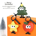 2026 Christmas New Year Keychain Cute Cartoon PU Leather Pendant Cross-Border Small Gifts Small Accessories for Christmas